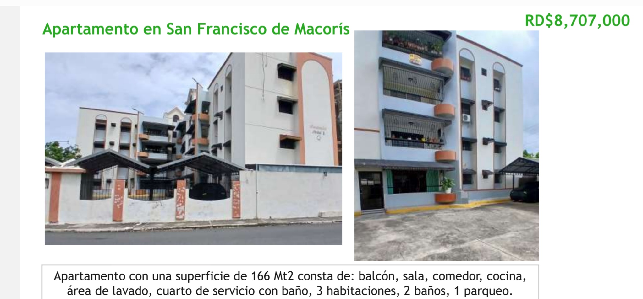 VENDO APARTAMENTO EN SAN FRANCISCO DE MACORIS