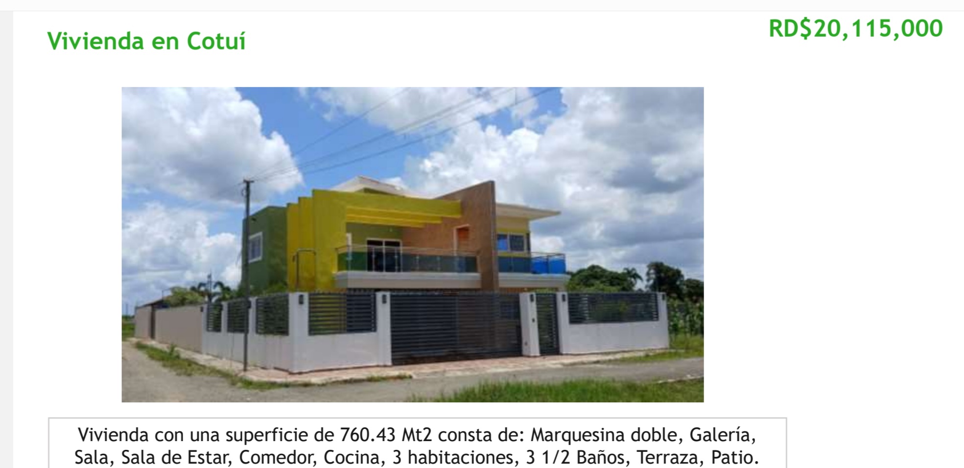 VENDO CASA EN COTUI EN LOS HIGUEROS